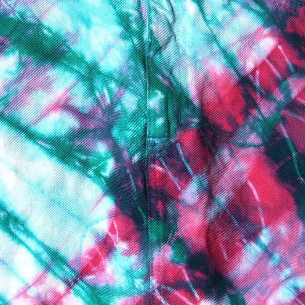 Vintage Tie-dye denim 90s Paris Sport Club skirt 7 NWT